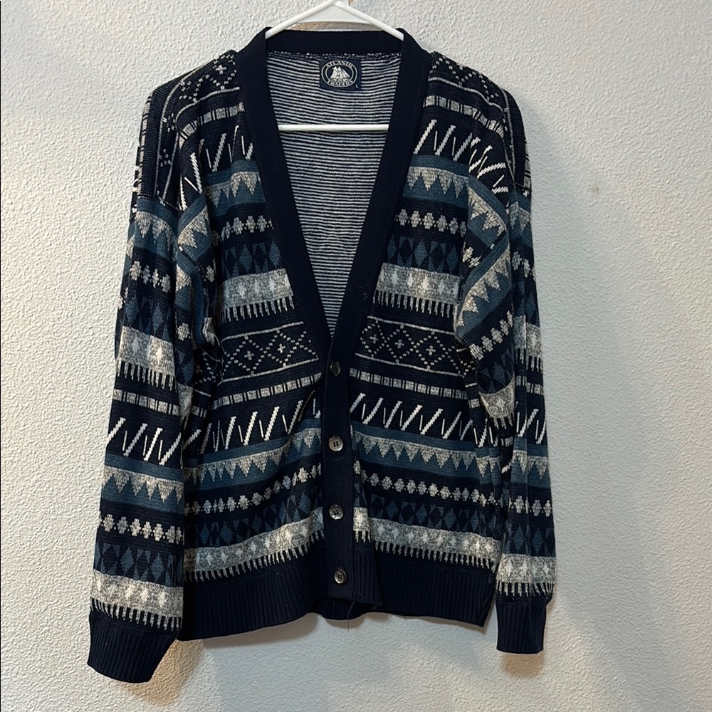 VTG Atlantic Traders Striped Button Down Cardigan